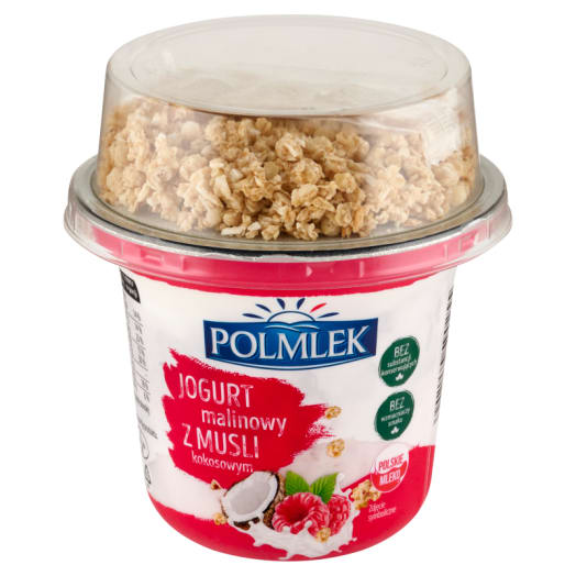 POLMLEK Jogurt malinowy z musli kokosowym