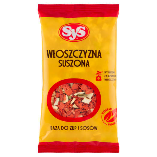 SYS z zielonego Podkarpacia Włoszczyzna suszona (baza do zup i sosów)