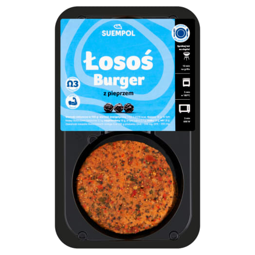 SUEMPOL Burger z Łososia z pieprzem czarnym