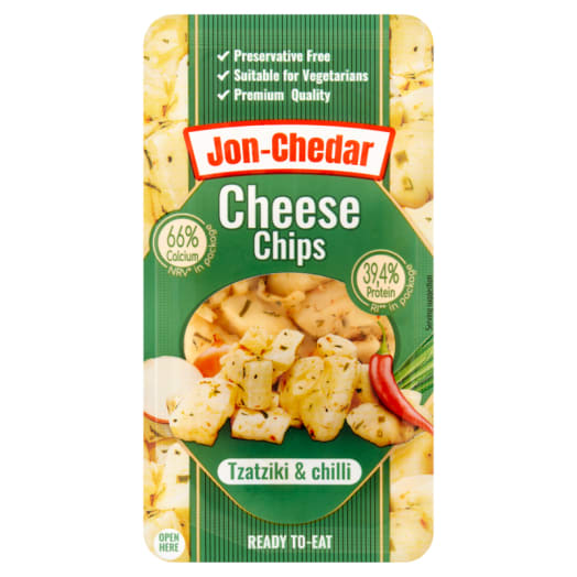 Jon Chedar Kawałki sera cheddar smak Tzatziki & Chilli
