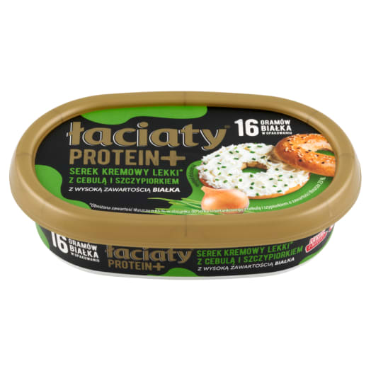 ŁACIATY Protein+ Serek śmietankowy wysokobiałkowy z cebulą i szczypiorkiem