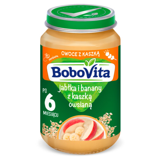 BOBOVITA Deserek Jabłka i banany z kleikiem owsianym- po 6 miesiącu