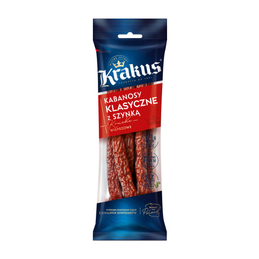 KRAKUS. Kabanosy klasyczne wieprzowe