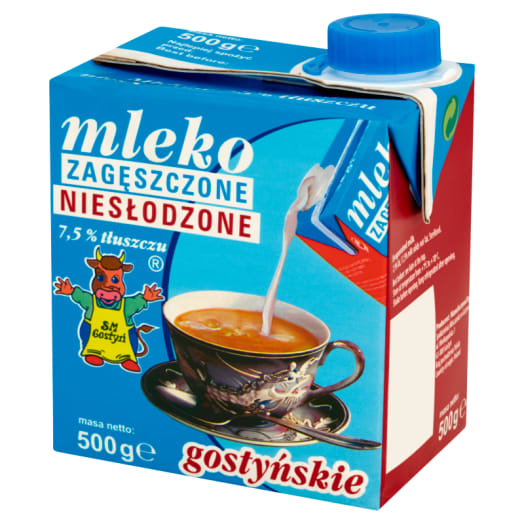 SM GOSTYŃ Mleko zagęszczone niesłodzone (7,5% tł.)