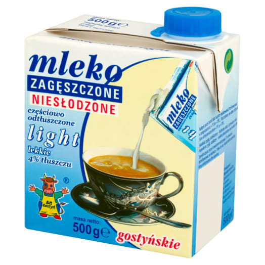 SM GOSTYŃ Mleko zagęszczone niesłodzone 4% light