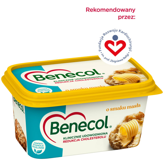 BENECOL Tłuszcz do smarowania z dodatkiem stanoli roślinnych o smaku masła