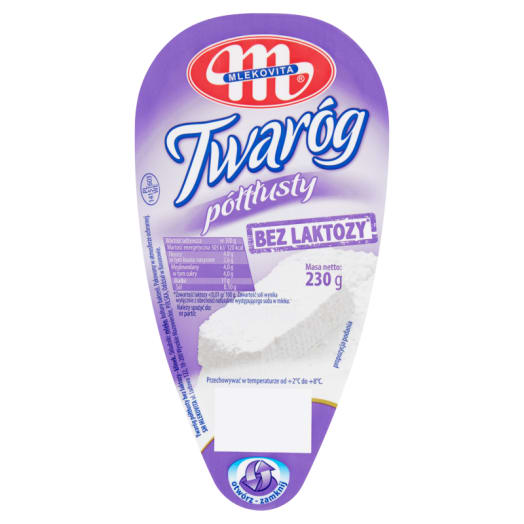 MLEKOVITA Bez laktozy Twaróg bez laktozy półtłusty