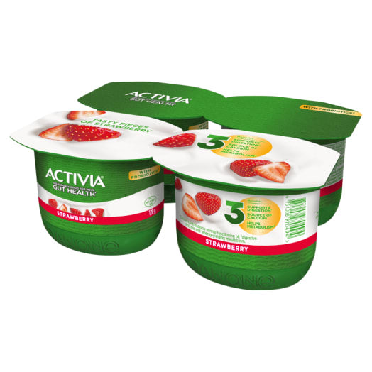 ACTIVIA Jogurt truskawkowy 4x120g