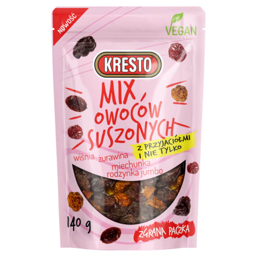 KRESTO Mix owoców suszonych (wiśnia żurawina miechunka rodzynki)