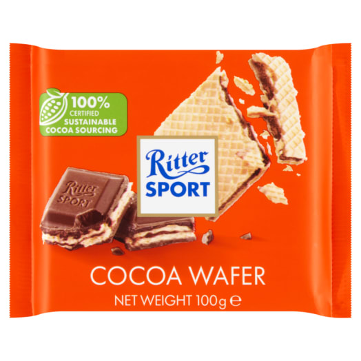 RITTER SPORT Czekolada mleczna z waflem