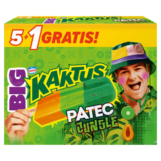KAKTUS Big Patec jungle lody o smaku papai i kiwi 6 szt.