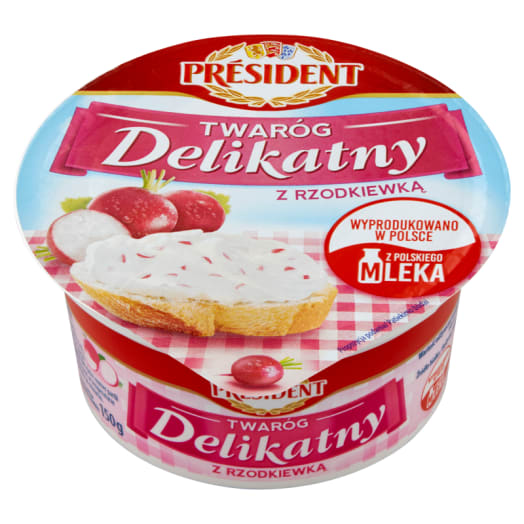 PRESIDENT Twaróg delikatny z rzodkiewką