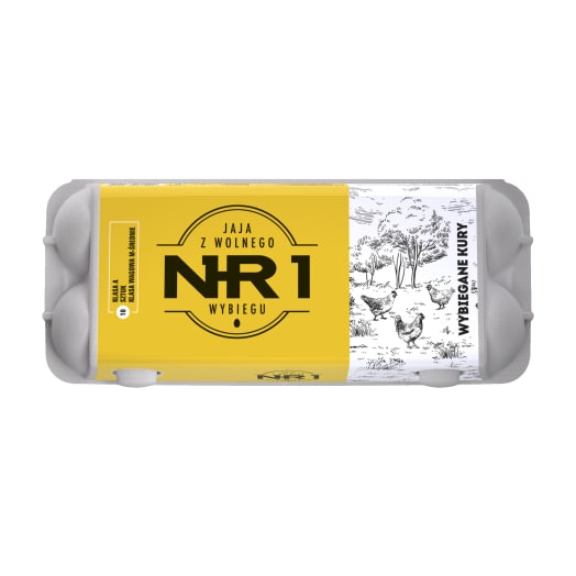 WYBIEGANE KURY Jaja kurze z wolnego wybiegu (rozmiar M) - 10 szt.