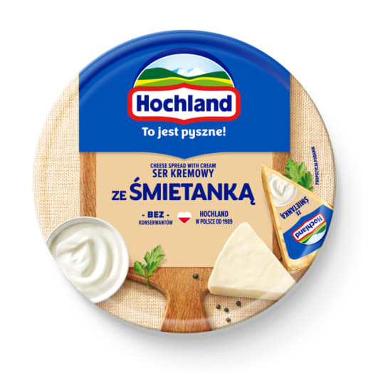 HOCHLAND Ser topiony w krążku - Śmietankowy