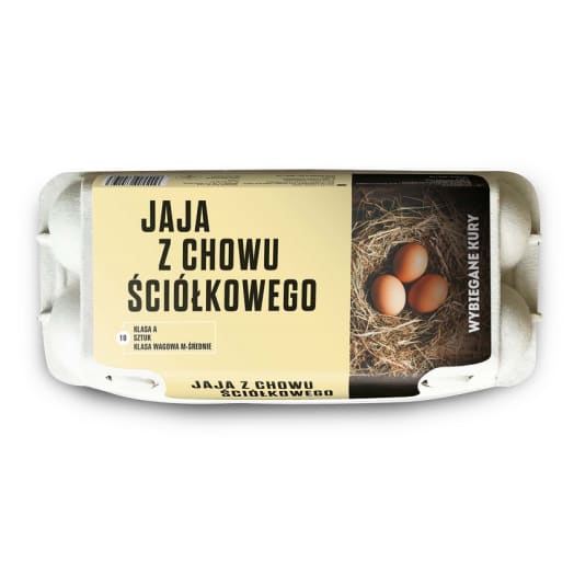 WYBIEGANE KURY Jaja kurze z chowu ściółkowego (rozmiar M) - 10 szt.