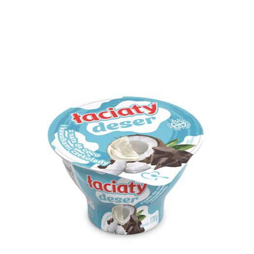 ŁACIATY Deser z nata de coco i kawałkami czekolady