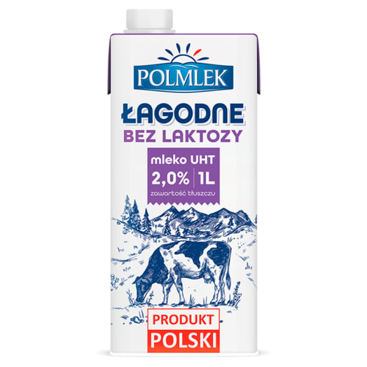 POLMLEK Mleko Łagodne 2% UHT bez laktozy