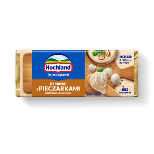 HOCHLAND Ser kremowy z pieczarkami (topiony)