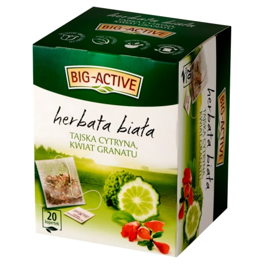 BIG-ACTIVE Herbata biała z tajską cytryną 20 torebek (saszetki)
