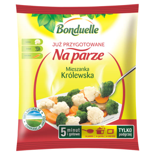 BONDUELLE Przygotowane na parze Mieszanka warzywna Królewska mrożona