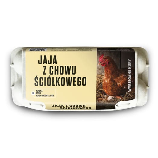 WYBIEGANE KURY Jaja kurze z chowu ściółkowego (rozmiar L) - 10 szt.