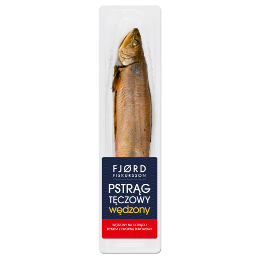 FJORD FISKURSSON Pstrąg tęczowy wędzony na gorąco z głową (240g-360g)