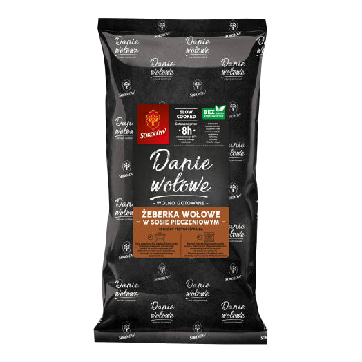 SOKOŁÓW Żeberka wołowe w sosie pieczeniowym wolnogotowane (640g - 960g)